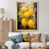 Lemon Loops Abstract Shapes I - Abstract Canvas Wall Art