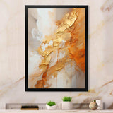 Gold White Champagne Sunrise Spirals I - Abstract Canvas Wall Art