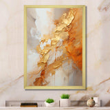 Gold White Champagne Sunrise Spirals I - Abstract Canvas Wall Art