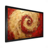 Red Gold Fusion Spiral III - Abstract Canvas Wall Art