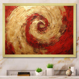 Red Gold Fusion Spiral III - Abstract Canvas Wall Art