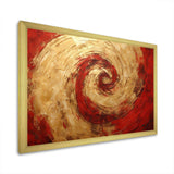 Red Gold Fusion Spiral III - Abstract Canvas Wall Art