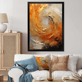 Gold Orange Desert Mirage Spiral - Abstract Canvas Wall Art