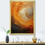 Gold Orange Desert Mirage Spiral I - Abstract Canvas Wall Art