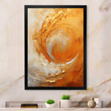 Gold Orange Desert Mirage Spiral II - Abstract Canvas Wall Art