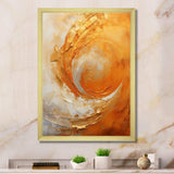 Gold Orange Desert Mirage Spiral II - Abstract Canvas Wall Art