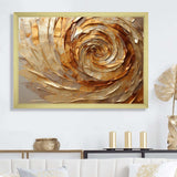 Brown Gilded Mocha Spiral - Abstract Canvas Wall Art