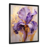 Golden Iris Purple Dream - Floral Canvas Wall Art