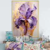 Golden Iris Purple Dream - Floral Canvas Wall Art