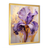 Golden Iris Purple Dream - Floral Canvas Wall Art