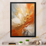 Golden Orange Surge - Abstract Canvas Wall Art