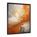 Golden Orange Surge - Abstract Canvas Wall Art