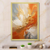 Golden Orange Surge - Abstract Canvas Wall Art