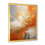 Golden Orange Surge - Abstract Canvas Wall Art