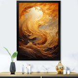 Golden Orange Surge II - Abstract Canvas Wall Art