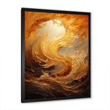 Golden Orange Surge II - Abstract Canvas Wall Art