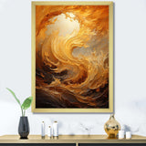 Golden Orange Surge II - Abstract Canvas Wall Art