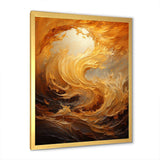 Golden Orange Surge II - Abstract Canvas Wall Art