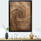 Brown Calm Current Spiral - Abstract Canvas Wall Art