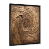 Brown Calm Current Spiral - Abstract Canvas Wall Art