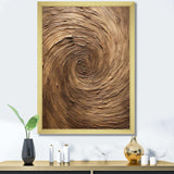 Brown Calm Current Spiral - Abstract Canvas Wall Art