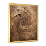 Brown Calm Current Spiral - Abstract Canvas Wall Art