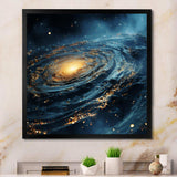 Gleaming Galaxy Black Hole - Abstract Canvas Wall Art