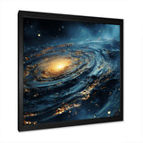 Gleaming Galaxy Black Hole - Abstract Canvas Wall Art