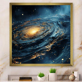 Gleaming Galaxy Black Hole - Abstract Canvas Wall Art