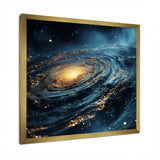 Gleaming Galaxy Black Hole - Abstract Canvas Wall Art