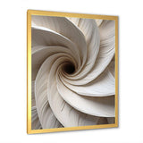 White Minimalism Spiral Poteries - Abstract Canvas Wall Art