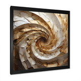 Beige Minimalism Spiral Poteries I - Abstract Canvas Wall Art