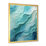 Aqua Blue And White Serenity Swirl I - Abstract Canvas Wall Art