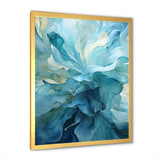 Aqua Blue And White Serenity Swirl IV - Abstract Canvas Wall Art