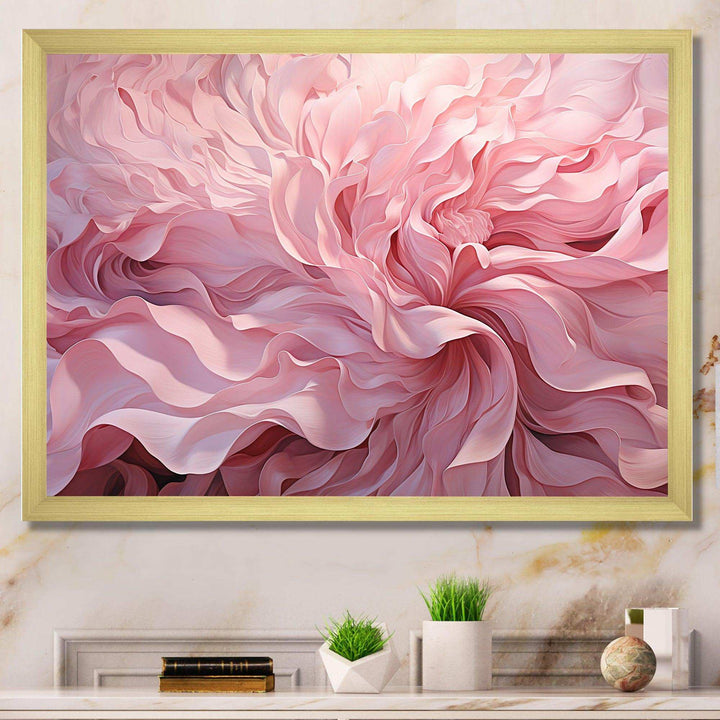 Pink Tender Twirl Spiral - Abstract Canvas Wall Art