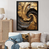 Gold Black Timeless Turn IV - Abstract Canvas Wall Art