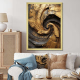 Gold Black Timeless Turn IV - Abstract Canvas Wall Art