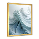 White & Blue Zen Zephyr Spiral - Abstract Canvas Wall Art