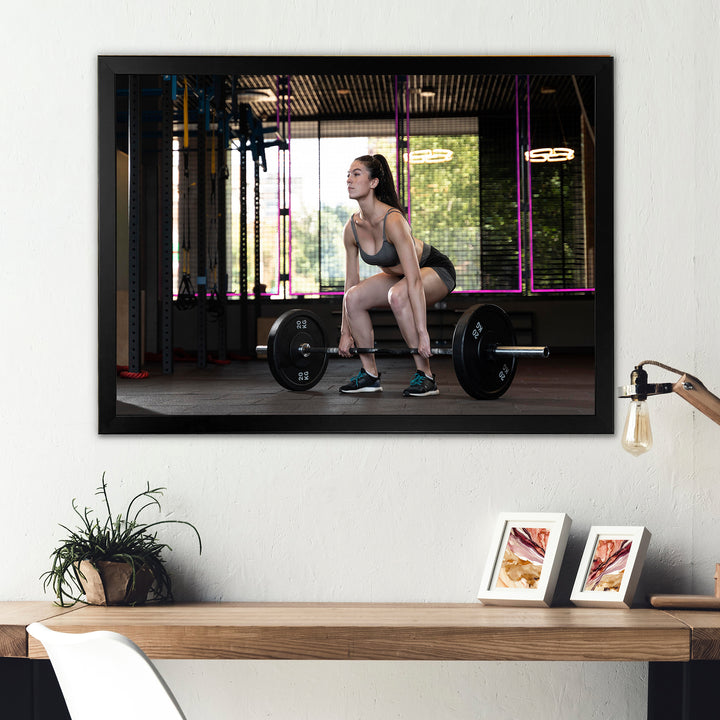 Woman Bodybuilding Workout - Aerobic &amp; Bodybuilding Canvas Wall Art