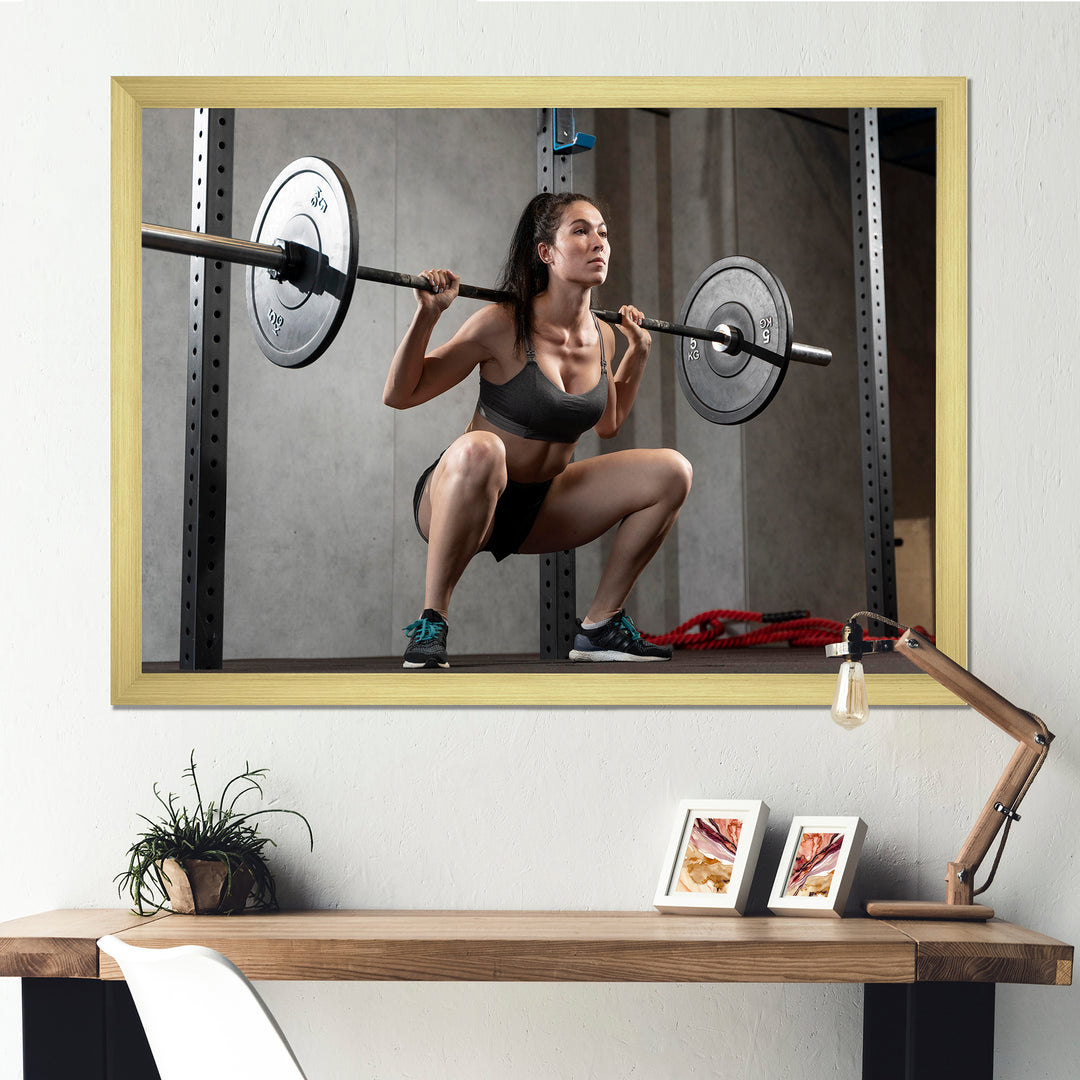Woman Bodybuilding Workout I - Aerobic &amp; Bodybuilding Canvas Wall Art