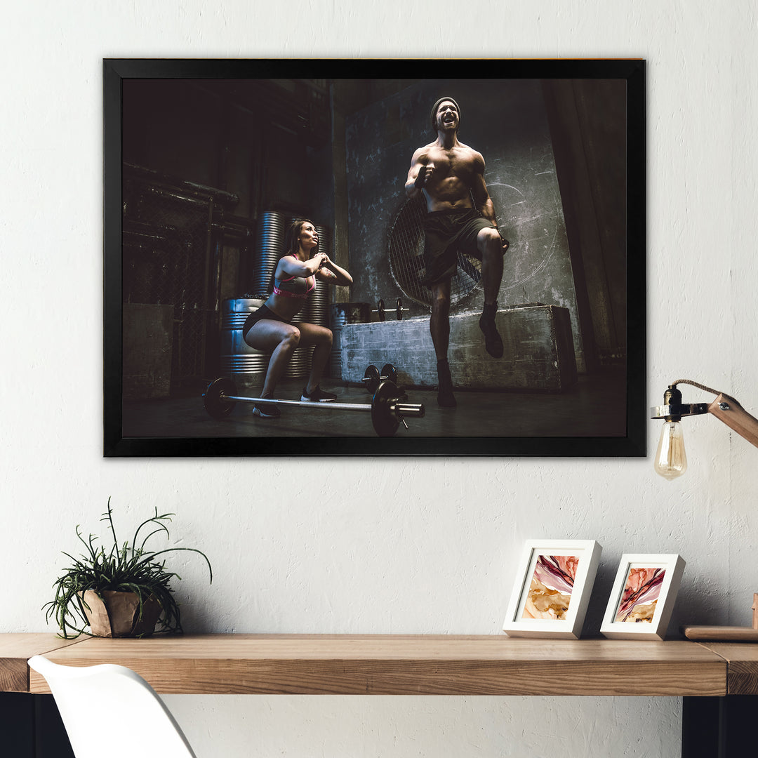 Bodybuilding Workout - Aerobic &amp; Bodybuilding Canvas Wall Art