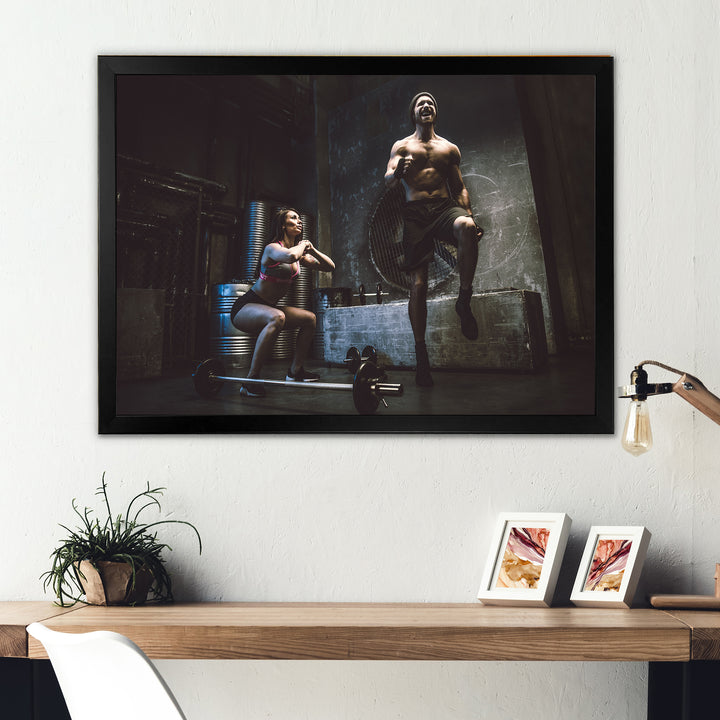 Bodybuilding Workout - Aerobic &amp; Bodybuilding Canvas Wall Art