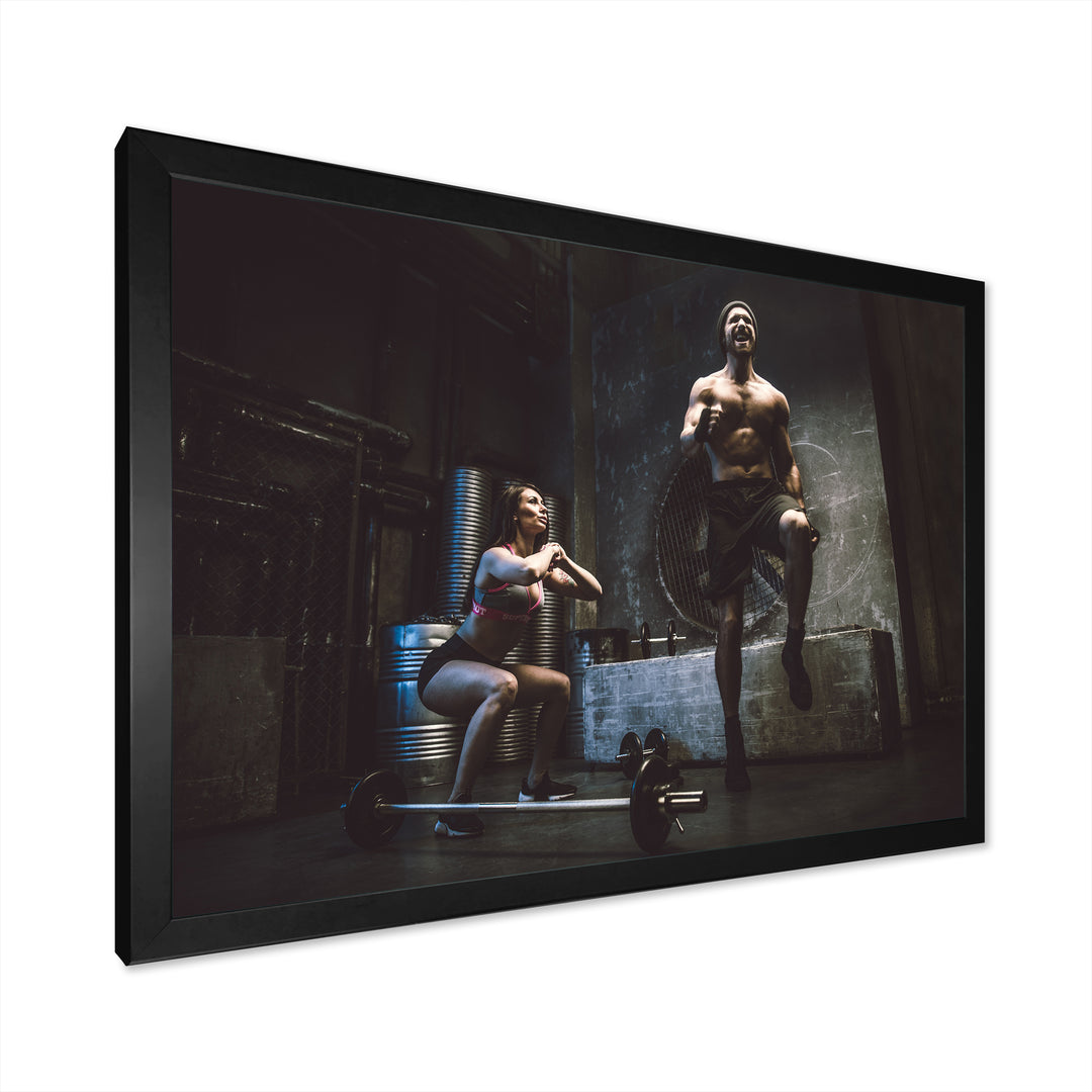 Bodybuilding Workout - Aerobic &amp; Bodybuilding Canvas Wall Art