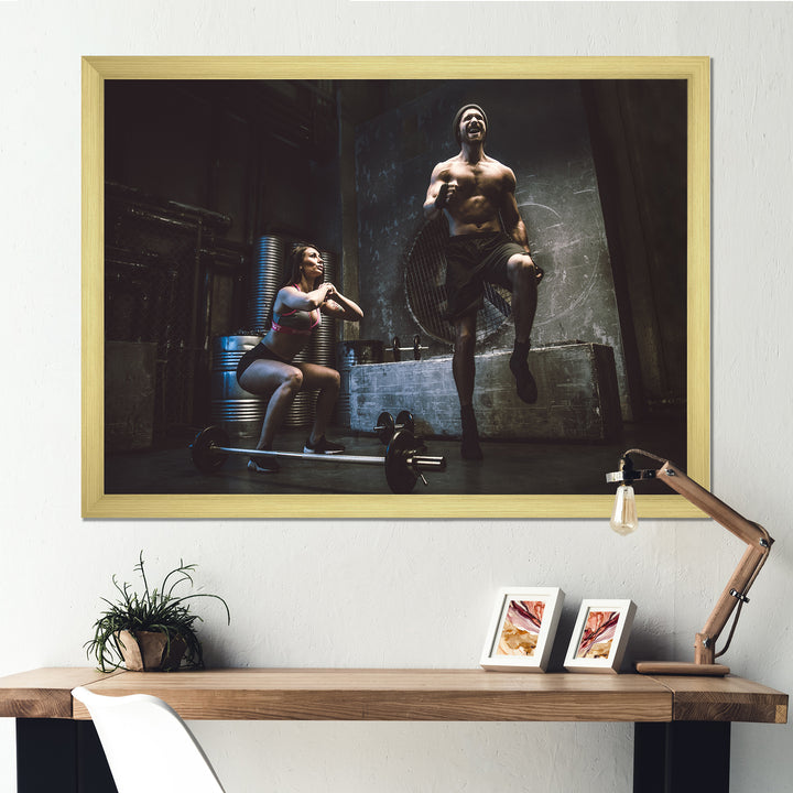 Bodybuilding Workout - Aerobic &amp; Bodybuilding Canvas Wall Art