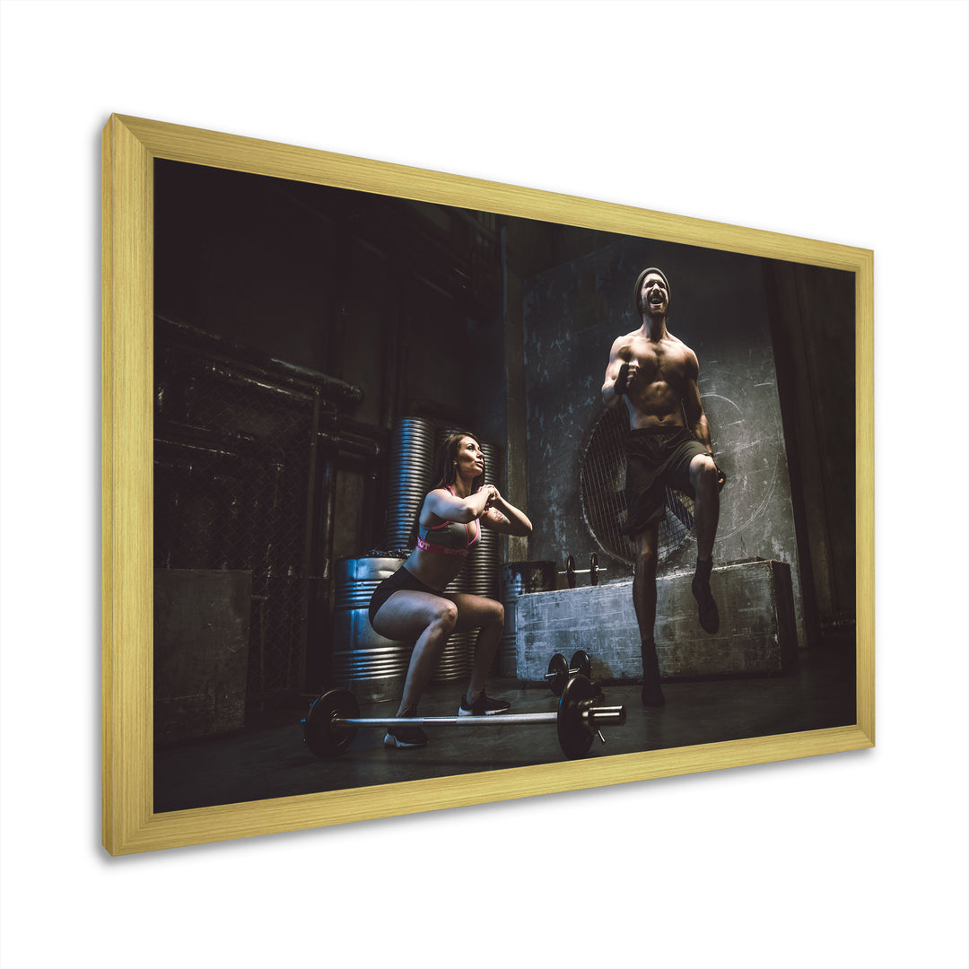 Bodybuilding Workout - Aerobic &amp; Bodybuilding Canvas Wall Art