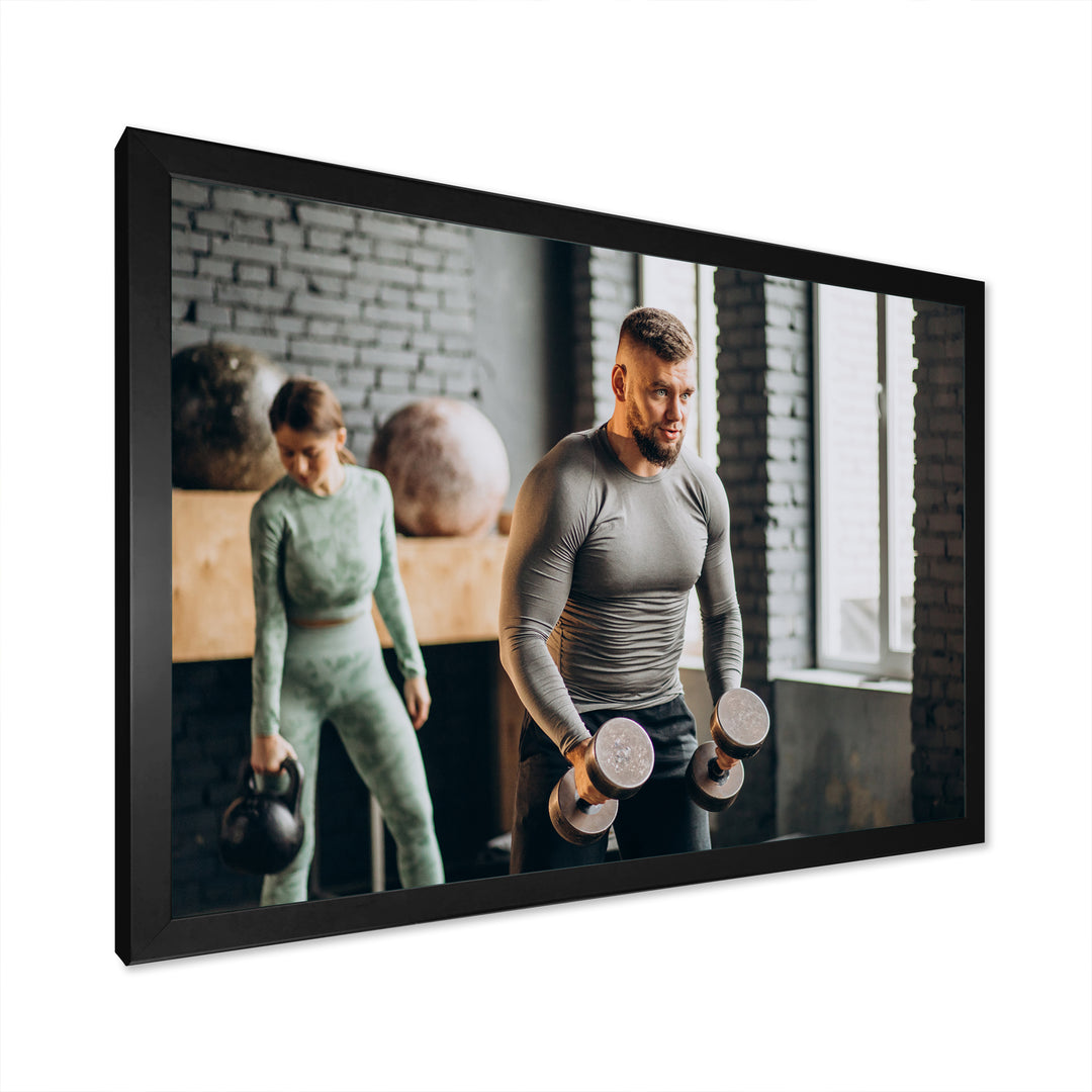 Bodybuilding Workout I - Aerobic &amp; Bodybuilding Canvas Wall Art