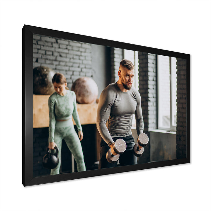 Bodybuilding Workout I - Aerobic &amp; Bodybuilding Canvas Wall Art