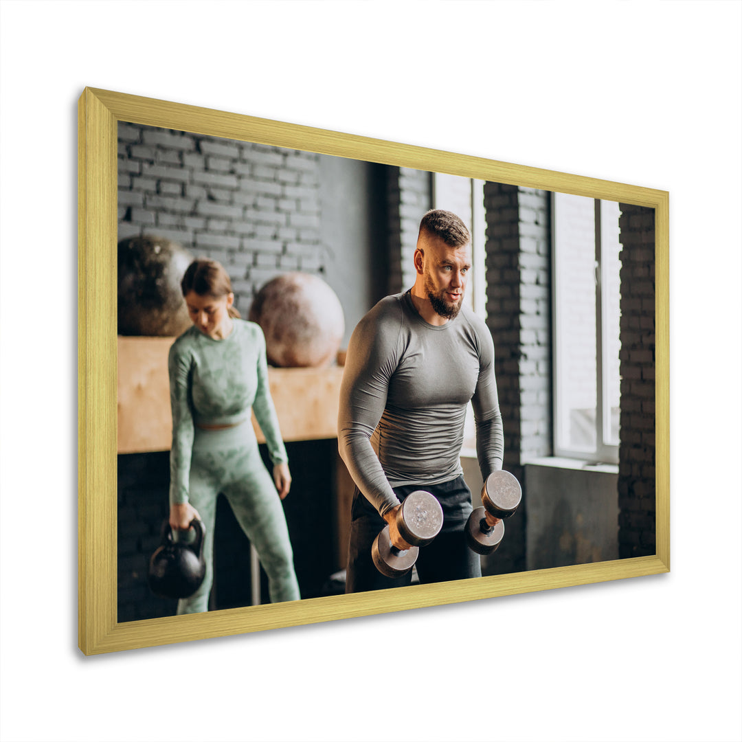 Bodybuilding Workout I - Aerobic &amp; Bodybuilding Canvas Wall Art