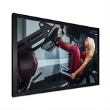 Woman Training Gym Concept Fitness - Aerobic & Bodybuilding Canvas Wall Art