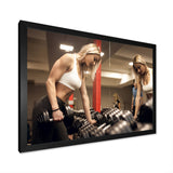 Aerobics Adult Female Athlete - Aerobic & Bodybuilding Canvas Wall Art